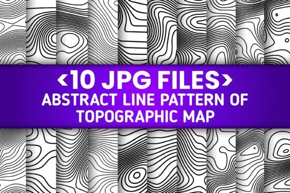 Download 10 Set Topographic Line Map Part 3 - Graphic Collection
