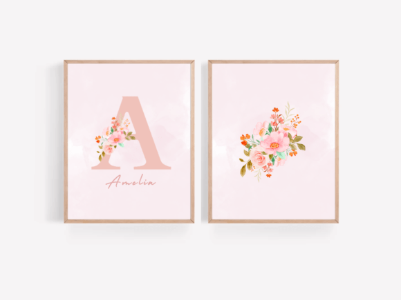 Download Baby Nursery Wall Art,Custom Name Print - Premium Bundle