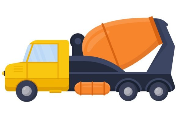 Download Cement Truck, Mixing Machine Vector Illu - Cement Collection