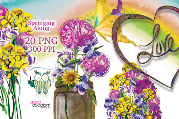 Download Springing Along Floral Graphics - Graphic Collection