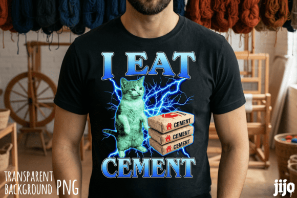 Download Cat Cement Humor Electricity PNG - Cement Collection