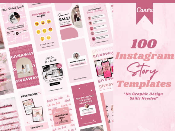 Download 100 Pink Instagram Story Templates - Premium Resources
