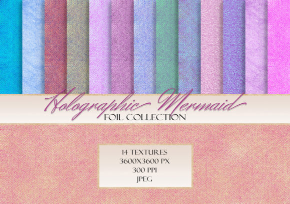 Download Mermaid Holographic Iridescent Textures - Graphic Collection