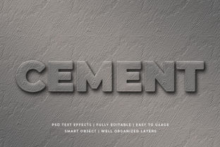 Download Cement 3d Text Effect Mockup - Cement Collection