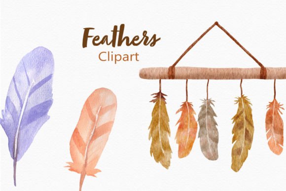 Download Feathers Watercolor Clipart Boho Decor - Boho decor Collection