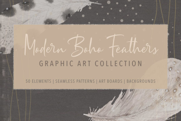 Download Modern Boho Feather Graphics Collection - Graphic Collection